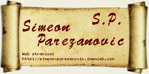 Simeon Parezanović vizit kartica